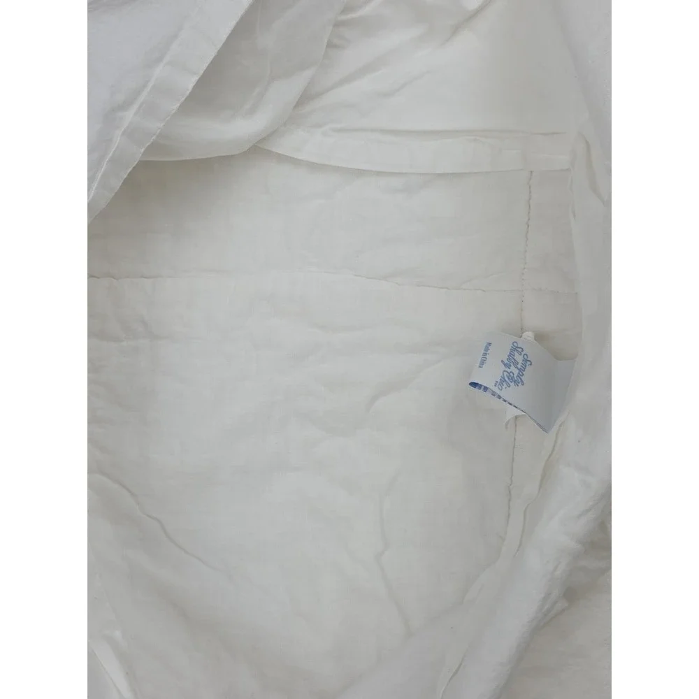 2 Simply Shabby Chic White‎ Pillow Shams Patchwork Quilted Standard Set 2010